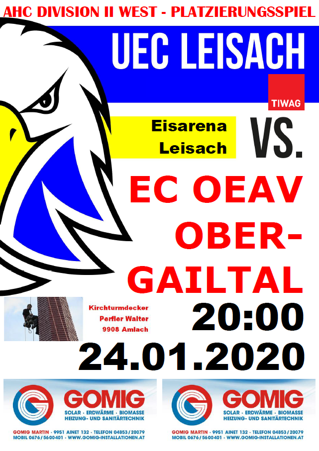 Platzierungs-Match UEC Leisach vs. EC OeAV Obergailtal